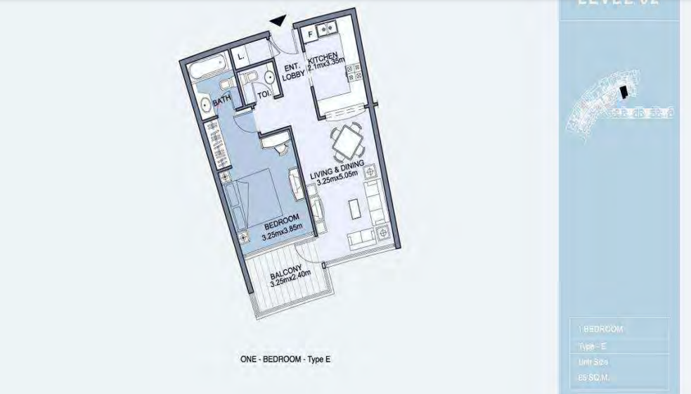 1 bed Type E
